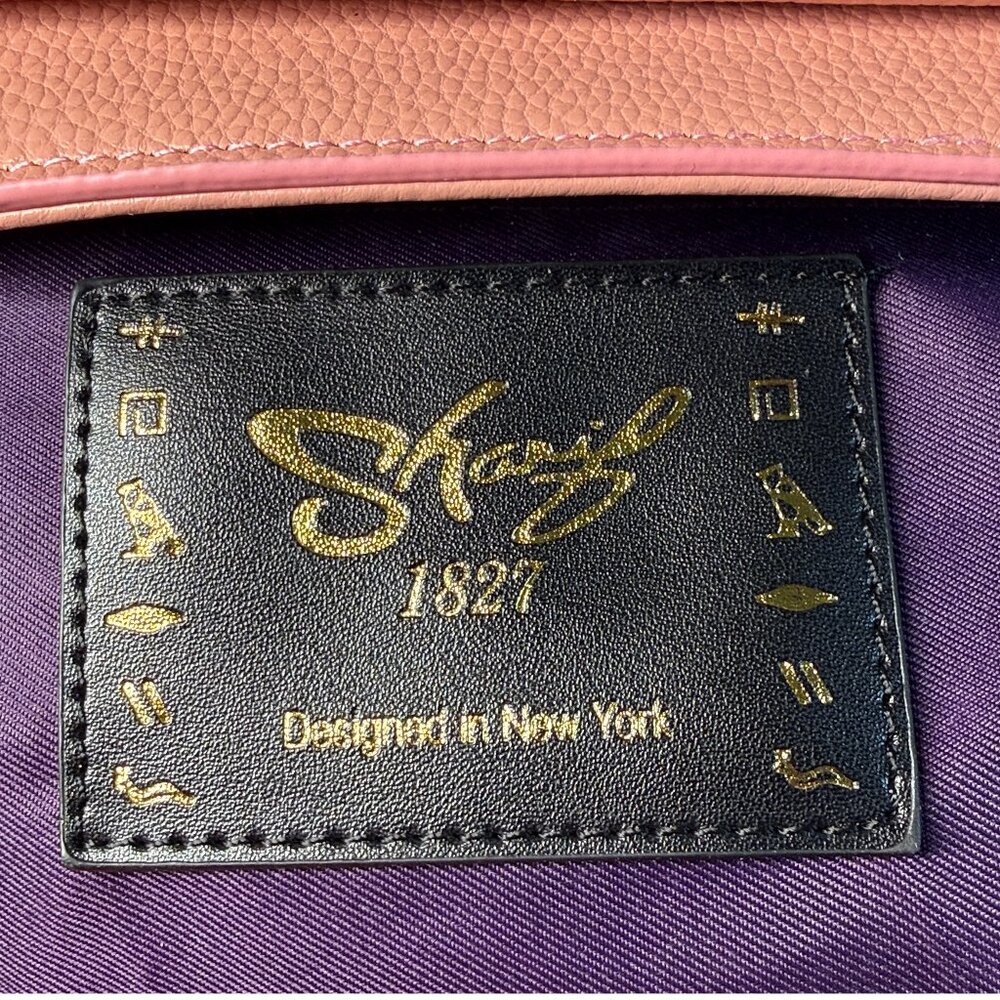 Sharif Legacy Leather Embroidered Shoulder Crossbody Saddle Bag - Sample Bag - Picture 13 of 15